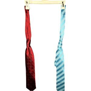 2-PACK  MENS TIE DEAL- BLUE UMBERTO FRASI & RED DONALD TRUMP